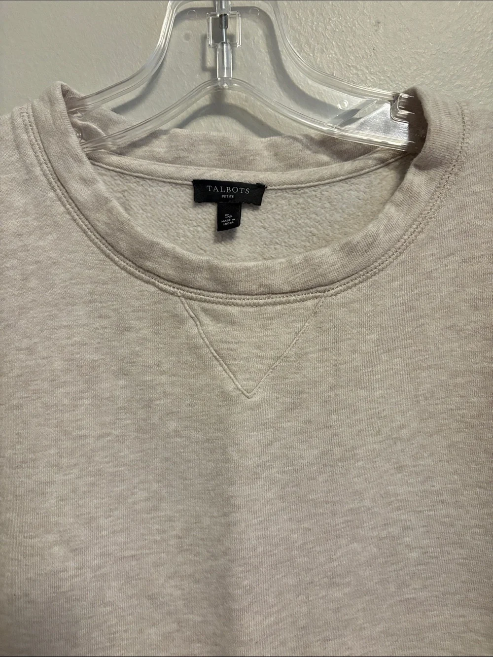 Talbots Light Cream Sweatshirt with Black Dog Outline